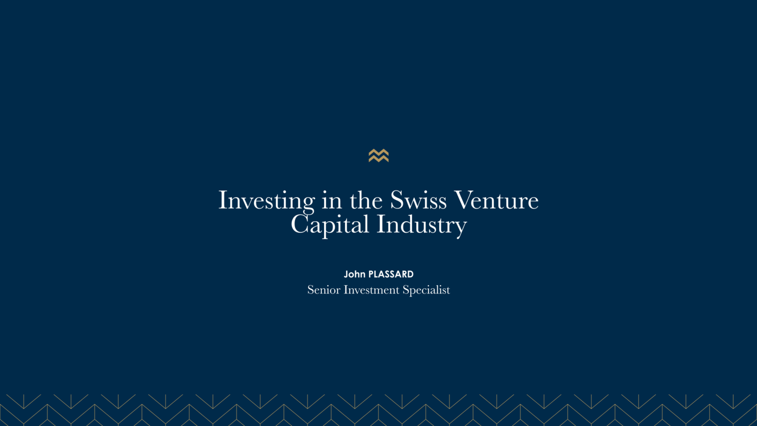Investing in the Swiss Venture Capital Industry